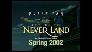 Peter Pan Return to Neverland Trailer (2002 UK VHS & DVD)