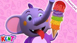 Kent The Elephant French | Apprendre Les Couleurs | Couleurs Avec Glace | Bébé Kent