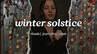 winter solstice reset and journal with me | rituals & shadow work