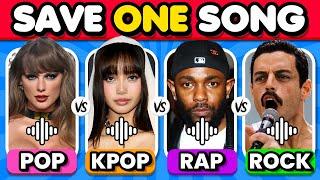 POP vs KPOP vs RAP vs ROCK: Save One Song | Music Quiz 2024