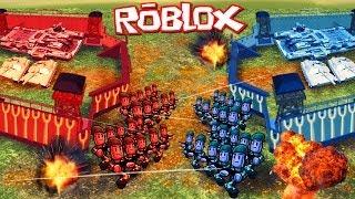 Roblox | RED VS BLUE VS YELLOW VS GREEN BASE WARS! (Roblox Base Conquer)