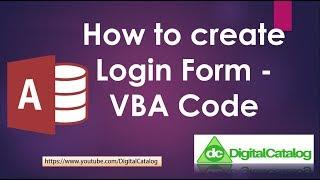 How to Create Login Form - MS Access