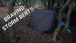 WILDCAMPING IN A 70MPH STORM!! TARP ONLY!!