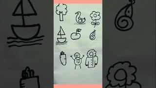 How to draw pictures using numbers, Simple Drawing Ideas for Beginners |Relaxing Creative Art|easy