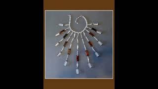 HOBE Vintage Lucite & Crystal Bead LONG FRINGE Bib Necklace - Dramatic Couture Statement Piece - ...