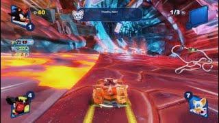 Team Sonic Racing (PS4) Hidden Volcano With Crash Bandicoot N. Sane Trilogy Music