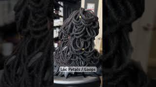 Loc Styles - Petals /Loops appointment at hairbylalacharles.com #locs #locstyles #hair