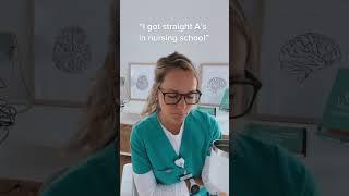 "I got straight A's in nursing school..."  #shorts #nclex #nursingnotes #RN #bsn #finalsweek