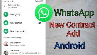 how to add new contact on whatsapp android