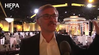 Christoph Waltz Behind the Scenes at the Golden Globes