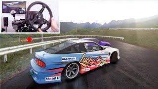 Drifting NEW Drift Playground 2021 Map with Subscribers (4K) w/Steering Wheel | Assetto Corsa