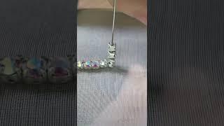 #beading #crystal #rhinestone #embroidery #tutorial #satisfying #craft #stitch #diycrafts #sewing