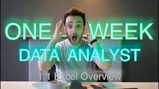 Become a Data Analyst in ONE WEEK (1.1 Excel Basics | Introduction)