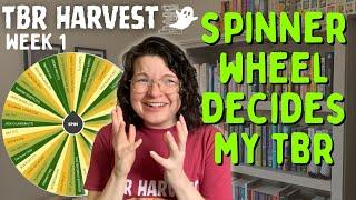 I let a Spinner Wheel decide what I read!! | TBR Harvest Vlog ‍⬛