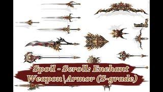 Spoil - Scroll: Enchant Weapon\Armor (S-grade) 80 Хиро Рифт (Heros Rift) 75-85