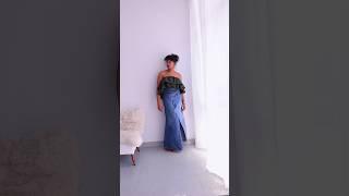 DIY Jean Maxi Skirt Upcycle! #asmr #sewing #upcycling