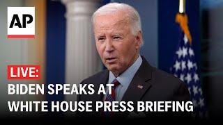 LIVE: Biden makes surprise appearance at White House press briefing