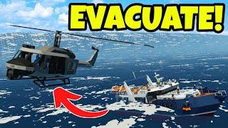 Rescue ALL PASSENGERS After BIG TSUNAMI! Stormworks Sinking Ship