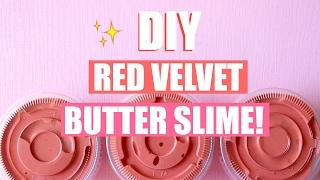 DIY RED VELVET CAKE BUTTER SLIME WITH REAL COCOA POWDER!! - Easy slime recipes 