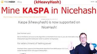 Mine KASPA in Nicehash (KHeavyHash) | GMiner & LolMiner Tested