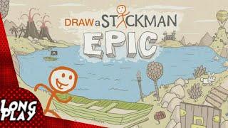 LONGPLAY: Draw a Stickman: EPIC (100% - PC) - (TODOS OS QUEBRA-CABEÇAS, CORES E TIRINHAS)