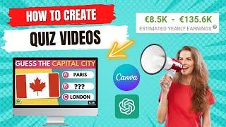 How To Make Viral QUIZ Videos in Bulk with Canva & ChatGPT for FREE