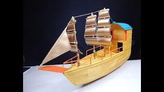 DIY Pirate ship from Popsicle Stick