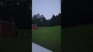 Firefighter throws a 14ft ladder