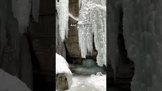 You Can Walk Deep Into This Frozen Canyon in Alberta! #travel #travelvlog #canada