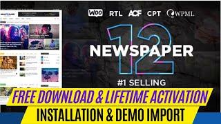 Newspaper 12 theme GPL free  Installation Demo Import 2023