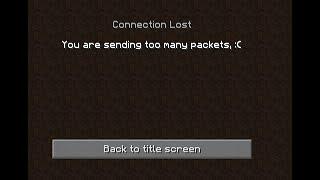 HOW TO FIX Minecraft issue of you are sending too many packets