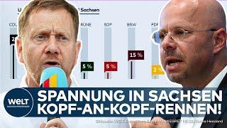 SURVEYS SAXONY: AFD and CDU in exciting head-to-head race shortly before state elections