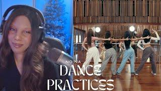 no na - falling in love(+62) , superstitious(213) , and shoot(+62) dance practice REACTION
