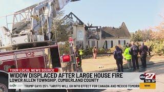 Firefighters battle large Cumberland County house fire