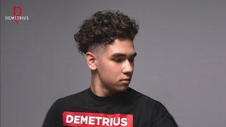 UNDERCUT FOR CURLY HAIR | MEN'S HAIRCUT WITH STRAIGHT RAZOR | DEMETRIUS TECHNIQUE | ENG SUBS