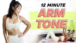 12 Minute Upper Body Workout with Weights (toned shoulders, triceps & biceps)