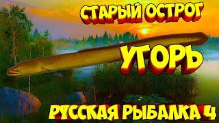 русская рыбалка 4 - Угорь озеро Старый Острог - рр4 фарм Алексей Майоров russian fishing 4