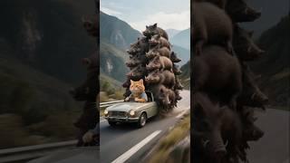 Fast and Fur-ious  | The Boar Identity   #cat #funny #shorts