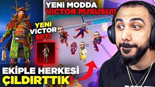 NADİR VİCTOR SETİ GELDİ!!  EKİPLE YENİ MODDA 4 VİCTOR PUSUSU YAPTIK HERKESİ DELİRTTİK | PUBG MOBILE