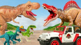 SPINOSAURUS VS CARNOTAURUS| REXY ADVENTURE  Jurassic World| Movie for Families| Red Dino