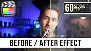 How to do the 'Before/After' Color Grade Effect | FINAL CUT FRIDAYS | 60 Second Final Cut Pro Tips