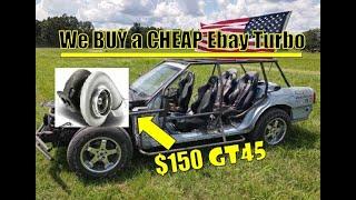 CHEAP ebay GT45 turbo for our Crown Vic Death kart, the #NarxKart narxcart