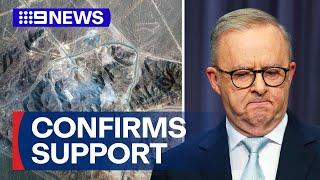 PM Albanese confirms support for US action on Iran's nuclear program | 9 News Australia
