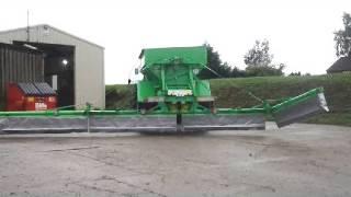 Gustrower Lime spreader boom system open close & working
