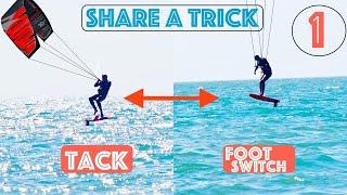 How to foil tack 1 - Kitesurfing