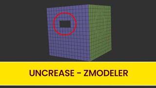 UNCREASE - Polygon Action - ZModeler - ZBrush