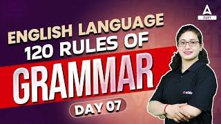 120 English Grammar Rules for CUET 2024 Language Test | Class 7 | By Rubaika Ma'am