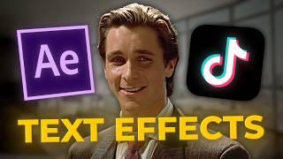 8 Popular Text Effects I After Effects Tutorial