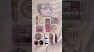 what’s in my makeup bag  #makeupbag #makeup#beauty#aesthetic#cosmetics#lipgloss#luxury#pink