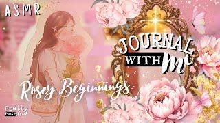 ASMR 🩷Aesthetic Journaling Pink Collage Scrapbooking Journal With Me Relaxing and Calming